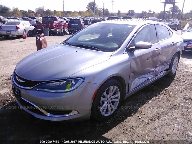 1C3CCCAB0FN679564 - 2015 CHRYSLER 200 LIMITED SILVER photo 2