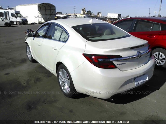 2G4GK5EX0E9208559 - 2014 BUICK REGAL WHITE photo 3