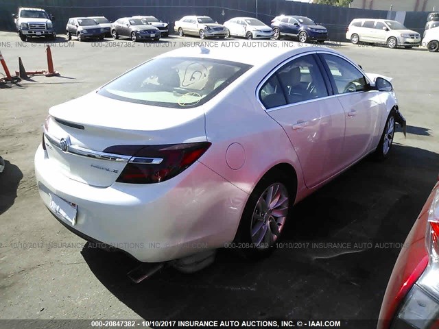 2G4GK5EX0E9208559 - 2014 BUICK REGAL WHITE photo 4