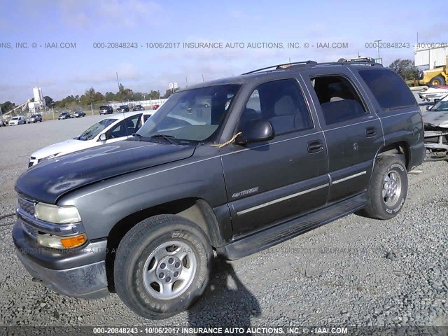 1GNEK13T1YJ149672 - 2000 CHEVROLET TAHOE K1500 GRAY photo 2