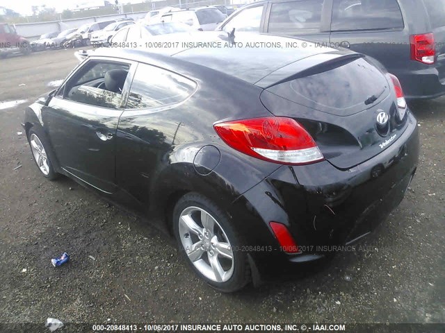 KMHTC6AD5EU213823 - 2014 HYUNDAI VELOSTER BLACK photo 3