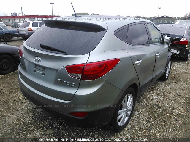 KM8JU3AC5AU017417 - 2010 HYUNDAI TUCSON GLS/LIMITED GRAY photo 4