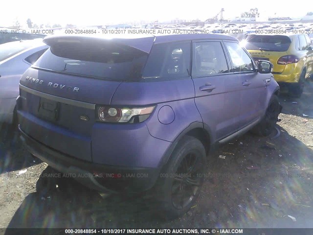 SALVP2BG0CH642837 - 2012 LAND ROVER RANGE ROVER EVOQU PURE PLUS PURPLE photo 4