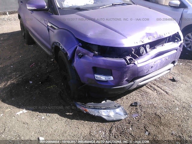 SALVP2BG0CH642837 - 2012 LAND ROVER RANGE ROVER EVOQU PURE PLUS PURPLE photo 6