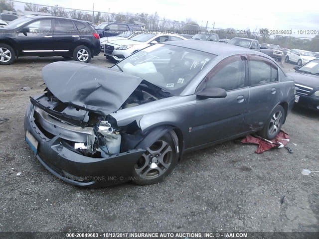 1G8AL52F75Z101852 - 2005 SATURN ION LEVEL 3 GRAY photo 2