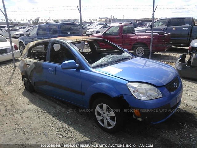 KNADE243496532846 - 2009 KIA RIO 5 SX BLUE photo 1