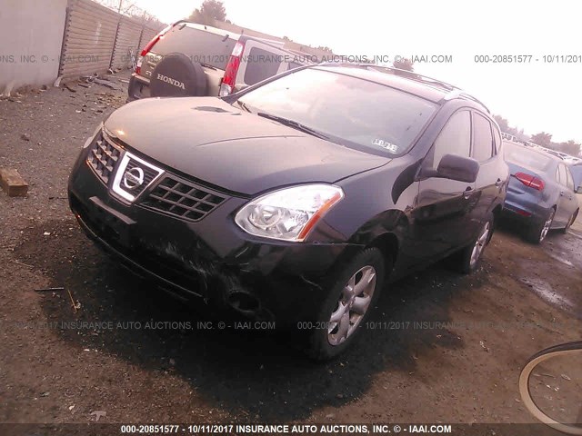 JN8AS58V58W100944 - 2008 NISSAN ROGUE S/SL BLACK photo 2