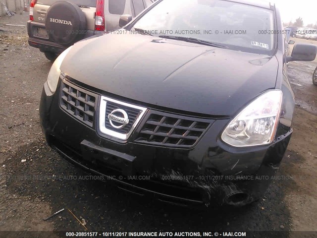 JN8AS58V58W100944 - 2008 NISSAN ROGUE S/SL BLACK photo 6