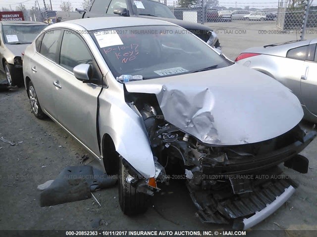 1N4AB7AP2DN905129 - 2013 NISSAN SENTRA S/SV/SR/SL SILVER photo 1