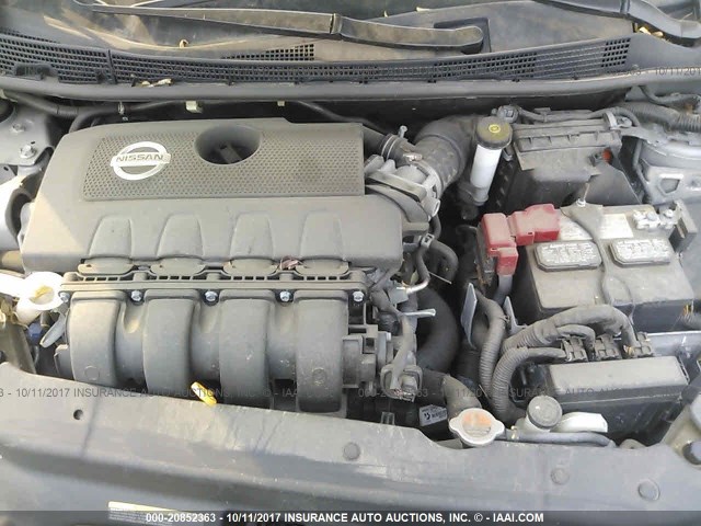 1N4AB7AP2DN905129 - 2013 NISSAN SENTRA S/SV/SR/SL SILVER photo 10