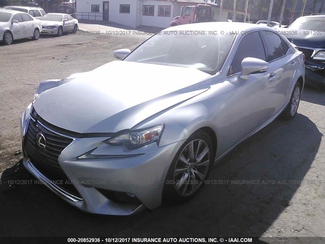 JTHBA1D22G5011052 - 2016 LEXUS IS 200T SILVER photo 2