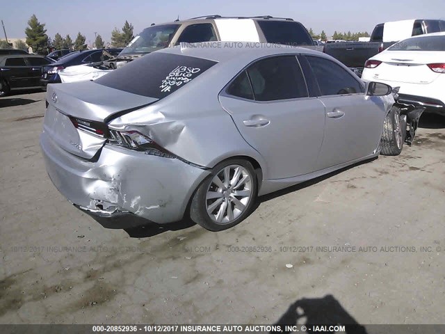 JTHBA1D22G5011052 - 2016 LEXUS IS 200T SILVER photo 4