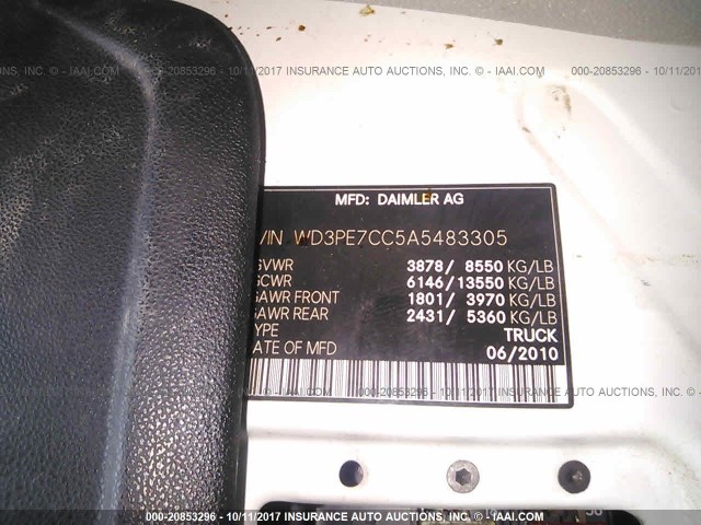 WD3PE7CC5A5483305 - 2010 MERCEDES-BENZ SPRINTER 2500 GREEN photo 9