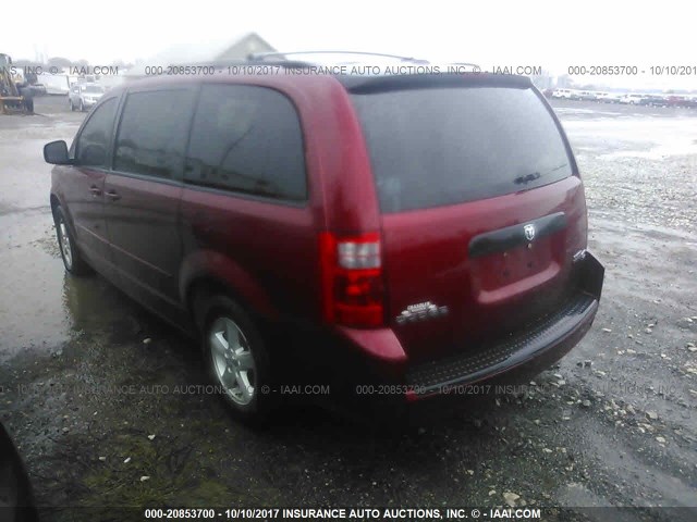 2D4RN3D12AR488746 - 2010 DODGE GRAND CARAVAN HERO RED photo 3