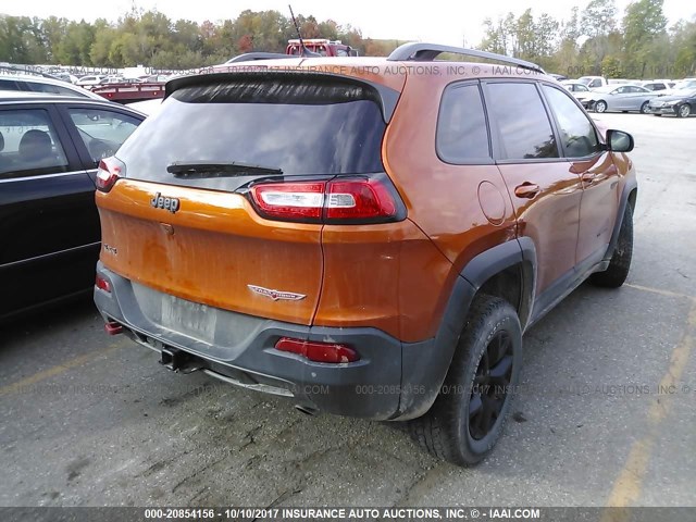 1C4PJMBS3FW625841 - 2015 JEEP CHEROKEE TRAILHAWK 橙色 照片 4