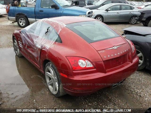 1C3AN69L15X034943 - 2005 CHRYSLER CROSSFIRE LIMITED RED photo 3