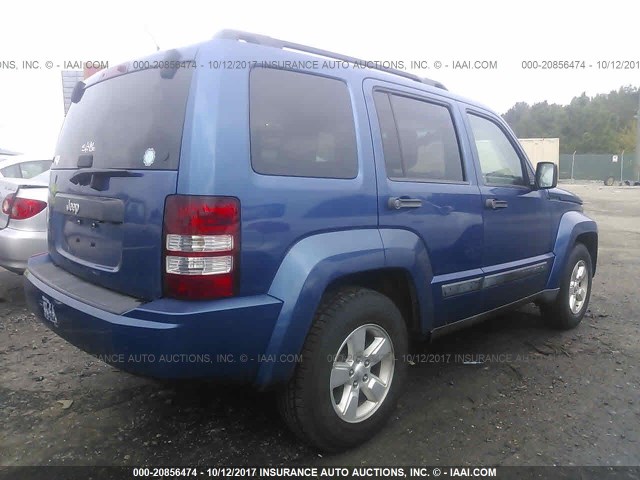 1J8GP28K59W532066 - 2009 JEEP LIBERTY SPORT BLUE photo 4