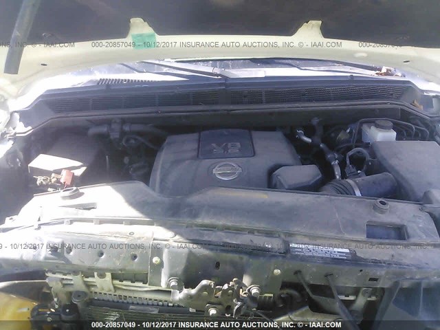 5N1BA0NE8AN614532 - 2010 NISSAN ARMADA PLATINUM WHITE photo 10