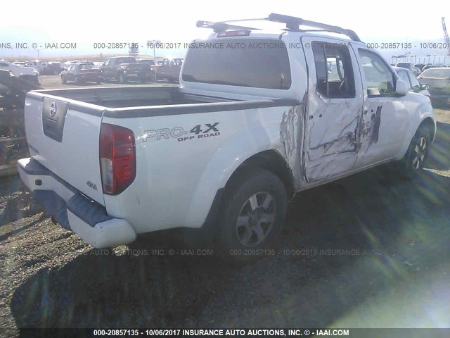 1N6AD07W79C424139 - 2009 NISSAN FRONTIER CREW CAB SE/LE/NISMO WHITE photo 4