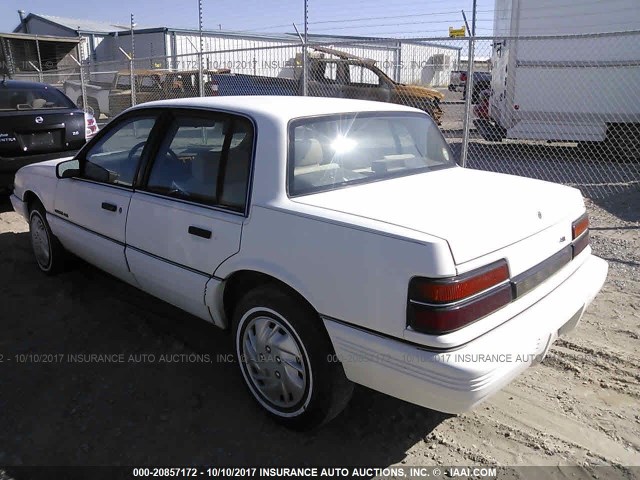 1G2NG54U0MC666960 - 1991 PONTIAC GRAND AM WHITE photo 3