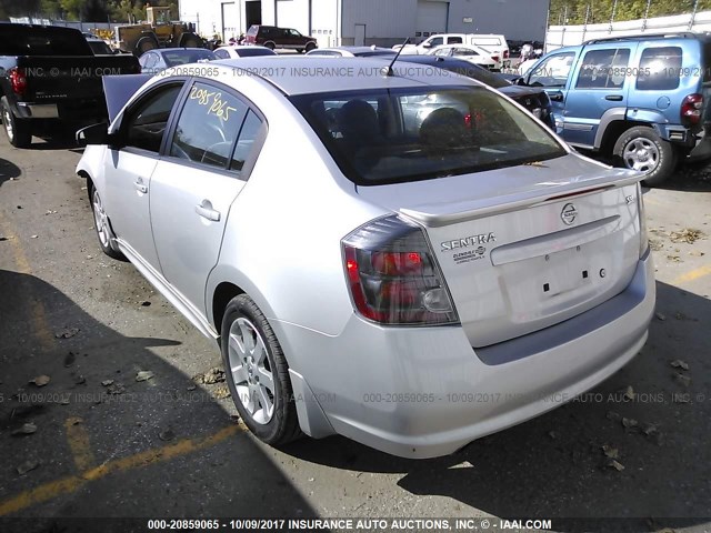 3N1AB6AP6BL624858 - 2011 NISSAN SENTRA 2.0/2.0S/SR/2.0SL SILVER photo 3