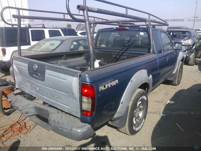 1N6ED26T42C377968 - 2002 NISSAN FRONTIER KING CAB XE/KING CAB SE BLUE photo 4