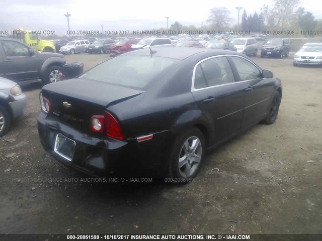 1G1ZB5EB6AF110115 - 2010 CHEVROLET MALIBU LS BLACK photo 4