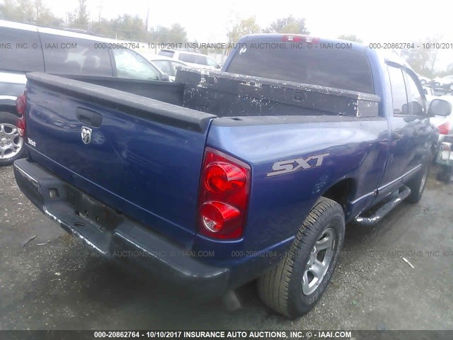 1D7HA18K38J242112 - 2008 DODGE RAM 1500 ST BLUE photo 4