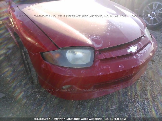 1G1JH12FX37319821 - 2003 CHEVROLET CAVALIER LS SPORT RED photo 6