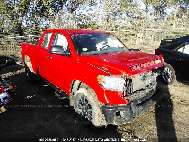 5TFUM5F12FX059876 - 2015 TOYOTA TUNDRA DOUBLE CAB SR/SR5 RED photo 1