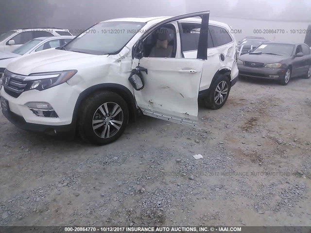 5FNYF6H73HB010492 - 2017 HONDA PILOT EXLN WHITE photo 6