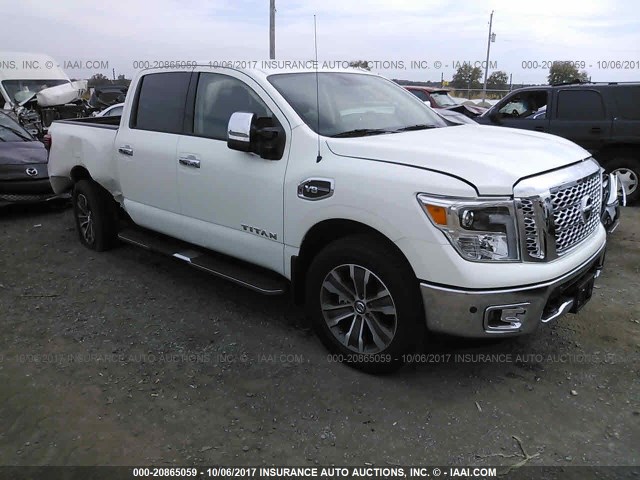 1N6AA1E51HN522448 - 2017 NISSAN TITAN SV/SL/PRO-4X/PLAT RES WHITE photo 1