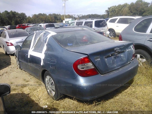 4T1BE30K92U606255 - 2002 TOYOTA CAMRY LE/XLE/SE 蓝色 照片 3