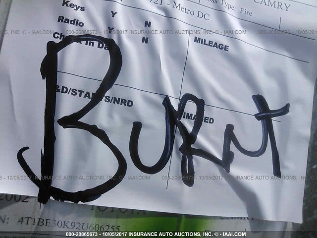 4T1BE30K92U606255 - 2002 TOYOTA CAMRY LE/XLE/SE 蓝色 照片 7