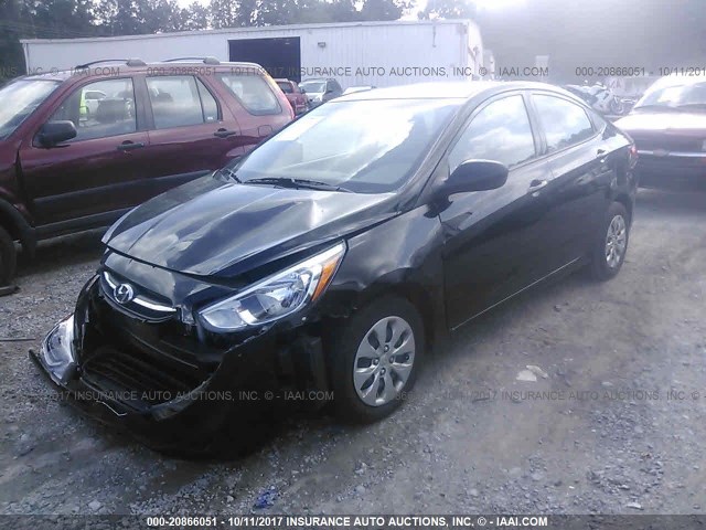 KMHCT4AE2GU943754 - 2016 HYUNDAI ACCENT SE BLACK photo 2