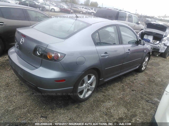 JM1BK323841116798 - 2004 MAZDA 3 S GRAY photo 4