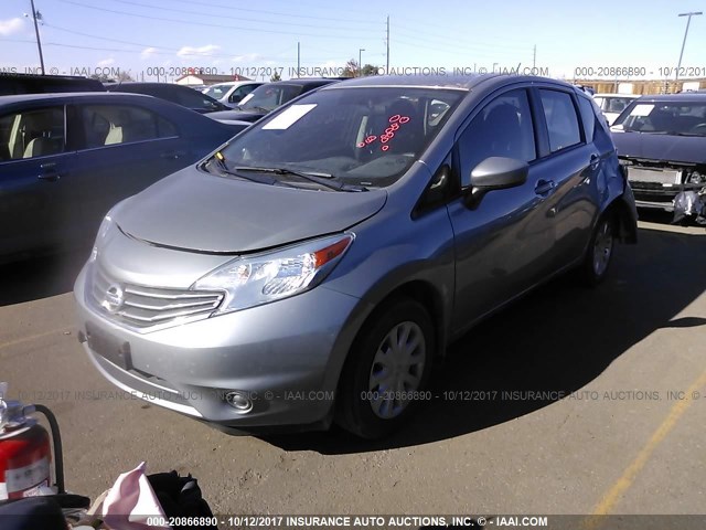 3N1CE2CP0FL362590 - 2015 NISSAN VERSA NOTE S/S PLUS/SV/SL/SR GRAY photo 2
