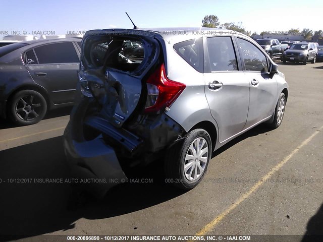 3N1CE2CP0FL362590 - 2015 NISSAN VERSA NOTE S/S PLUS/SV/SL/SR GRAY photo 4