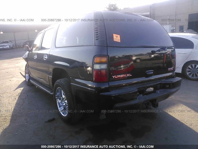 1GKFK66U84J163355 - 2004 GMC YUKON XL DENALI BLACK photo 3