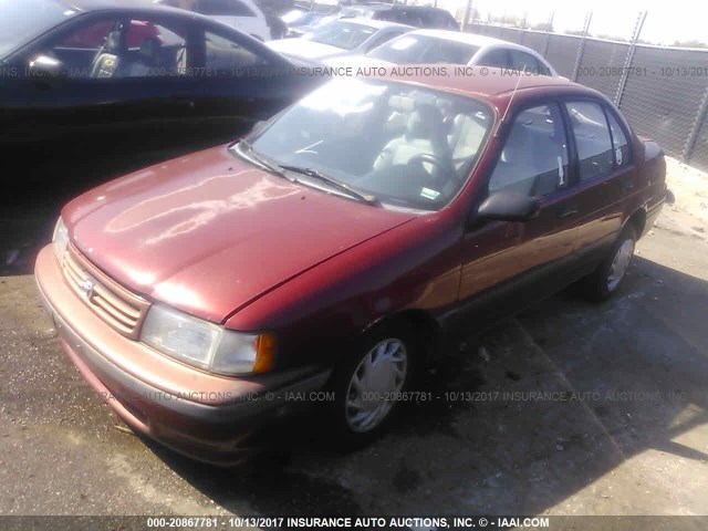 JT2EL43AXN0194898 - 1992 TOYOTA TERCEL DELUXE RED photo 2