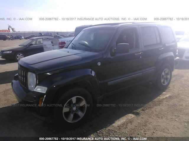 1J8GN28K68W232220 - 2008 JEEP LIBERTY SPORT 黑色 照片 2