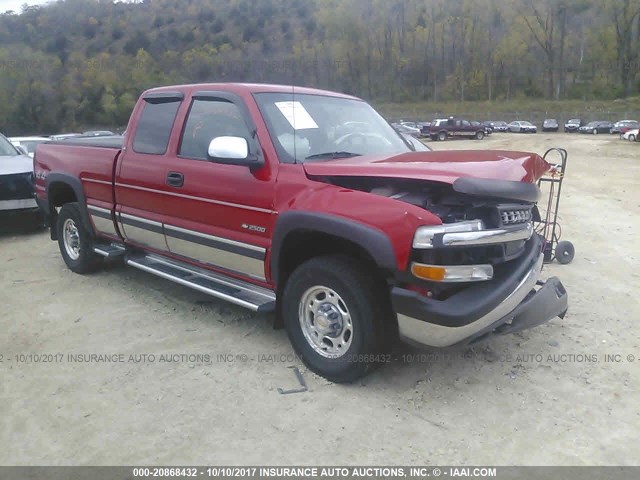 1GCGK29U32Z231743 - 2002 CHEVROLET SILVERADO K2500 RED photo 1