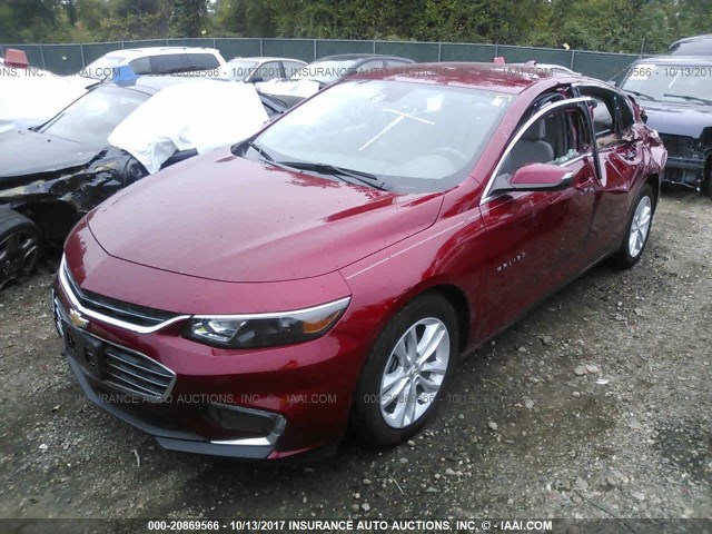 1G1ZE5ST4GF225910 - 2016 CHEVROLET MALIBU LT RED photo 2