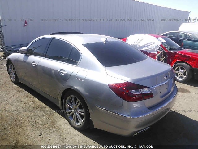 KMHGC4DD2CU207136 - 2012 HYUNDAI GENESIS 3.8L SILVER photo 3