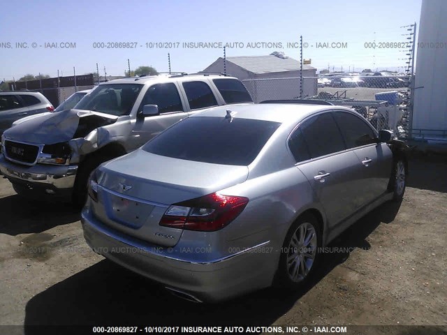 KMHGC4DD2CU207136 - 2012 HYUNDAI GENESIS 3.8L SILVER photo 4