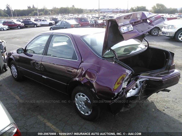 JT2BG22K0V0082889 - 1997 TOYOTA CAMRY LE/XLE BURGUNDY photo 3