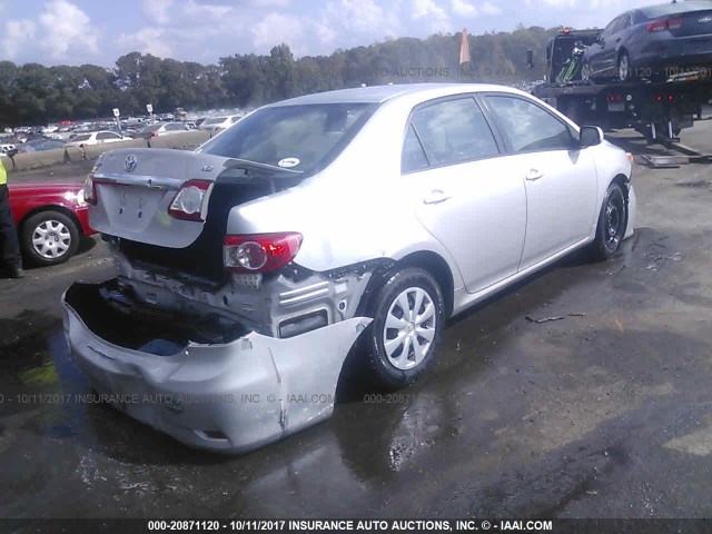 2T1BU4EEXBC714428 - 2011 TOYOTA COROLLA S/LE GRAY photo 4