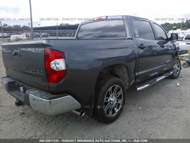 5TFEM5F13GX098594 - 2016 TOYOTA TUNDRA CREWMAX SR5 GRAY photo 4