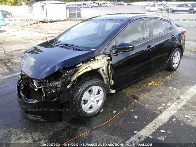 KNAFK4A67F5376668 - 2015 KIA FORTE LX BLACK photo 2