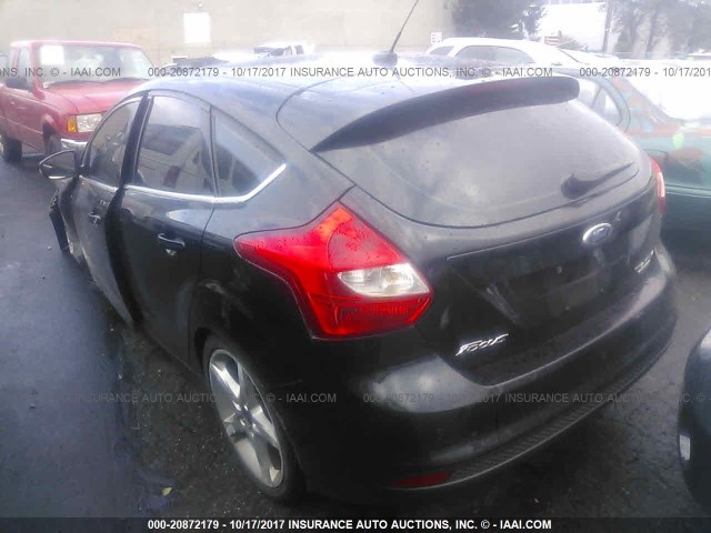 1FADP3N28EL279931 - 2014 FORD FOCUS TITANIUM BLACK photo 3